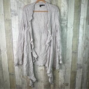 Eileen Fisher Size 1X Asymmetrical Overpiece/Cardigan Open Front Lightweight